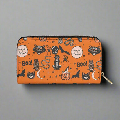 Vintage Halloween Vegan Leather Wallet