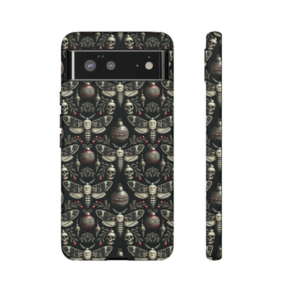 Dark Moth and Skull Holiday Phone Case