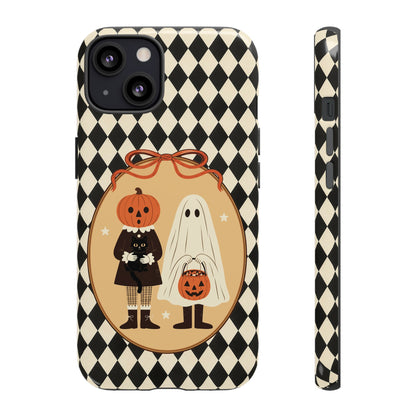 Retro Halloween Harlequin Impact Resistant Phone Case