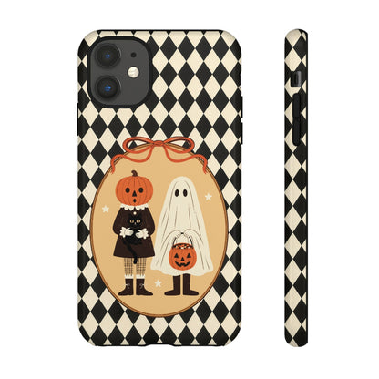 Retro Halloween Harlequin Impact Resistant Phone Case