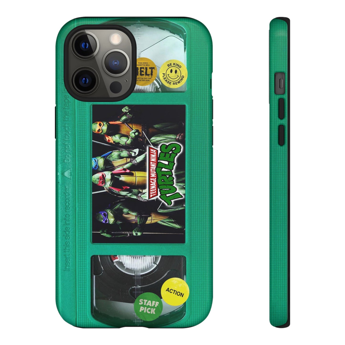 Teenage Turtles Green Impact Resistant VHS Phone Case