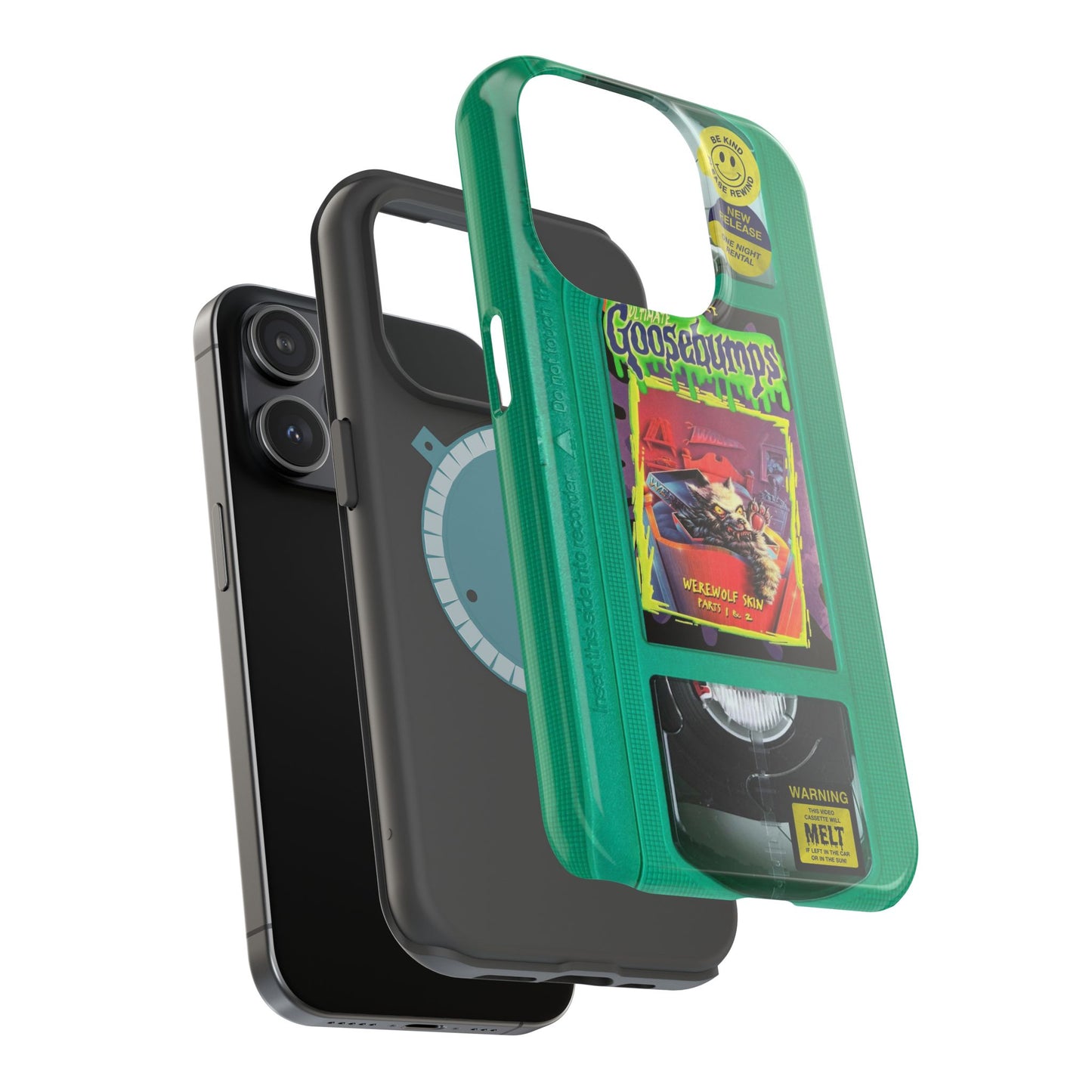 Green Goosebumps MagSafe VHS Phone Case