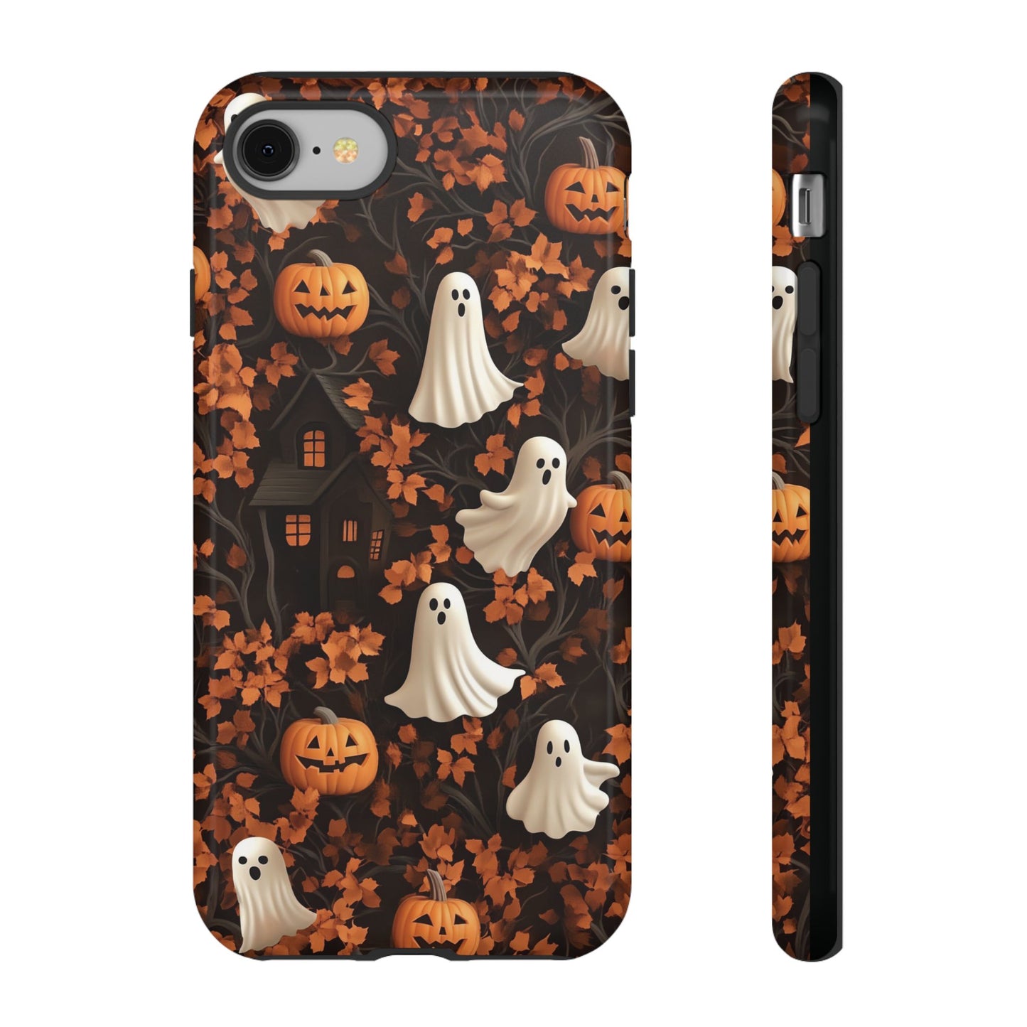 Halloween Ghosts & Autumn Leaves 3D Effect Phone Case