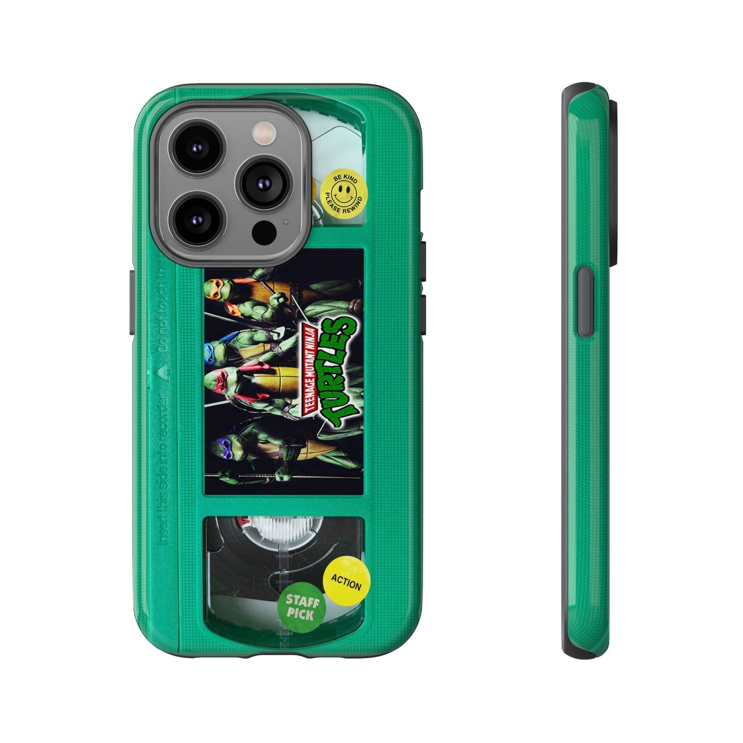 Teenage Turtles Green Impact Resistant VHS Phone Case