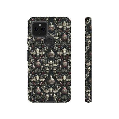 Dark Moth and Skull Holiday Phone Case