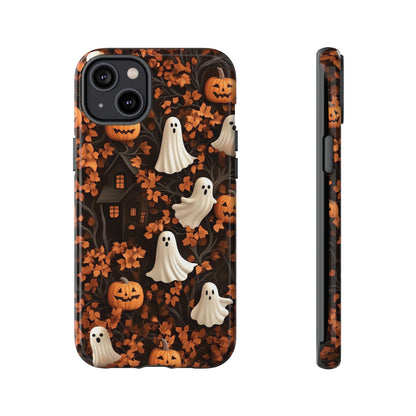 Halloween Ghosts & Autumn Leaves 3D Effect Phone Case