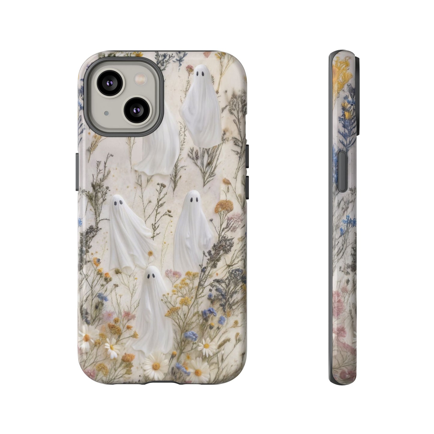 Pressed Floral Ghost Impact Resistant Phone Case