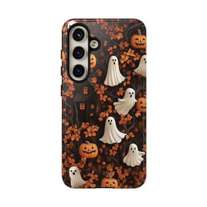 Halloween Ghosts & Autumn Leaves 3D Effect Phone Case