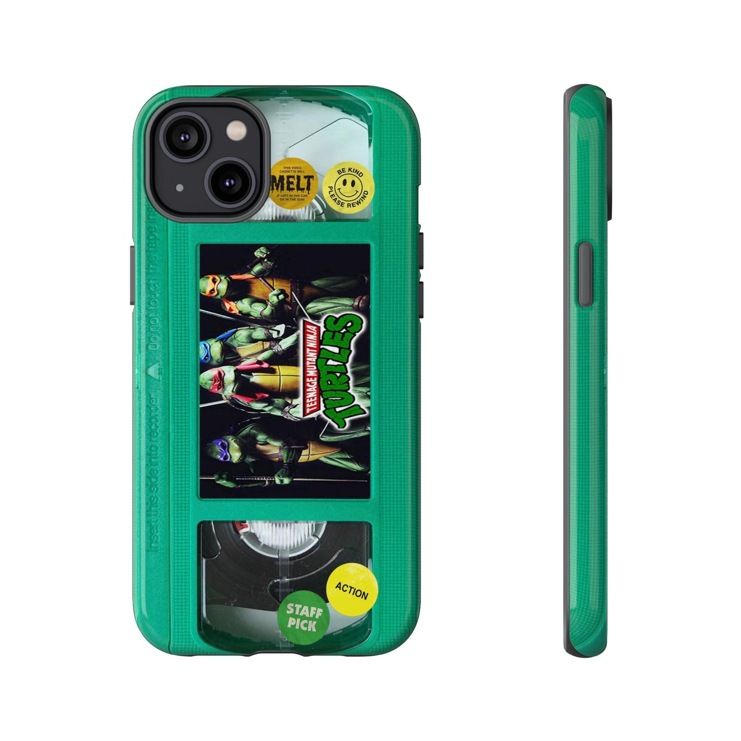 Teenage Turtles Green Impact Resistant VHS Phone Case