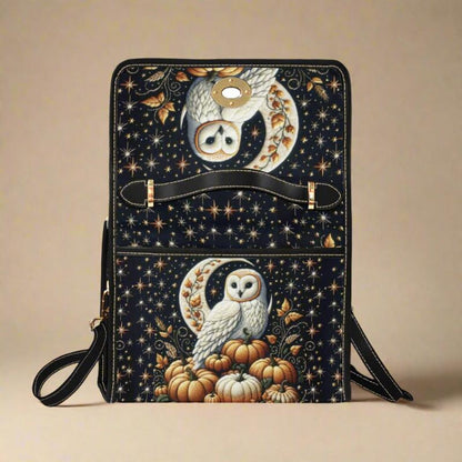 Snowy Owl Canvas Satchel Bag