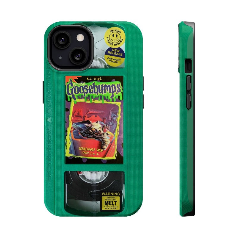 Green Goosebumps MagSafe VHS Phone Case