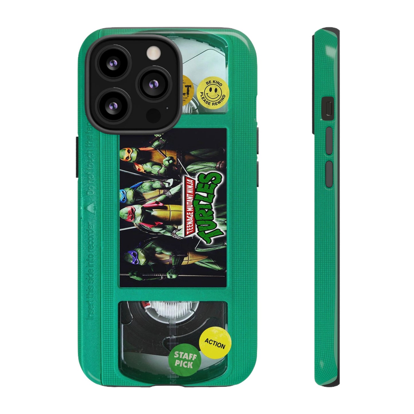 Teenage Turtles Green Impact Resistant VHS Phone Case