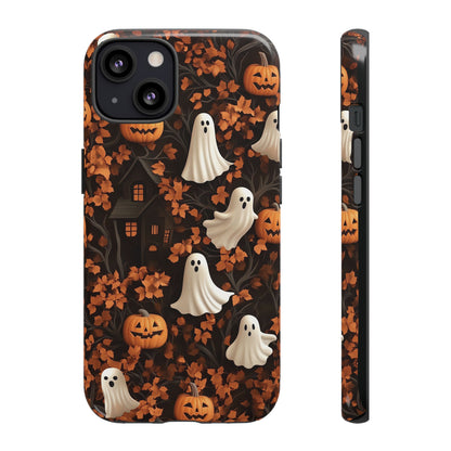 Halloween Ghosts & Autumn Leaves 3D Effect Phone Case