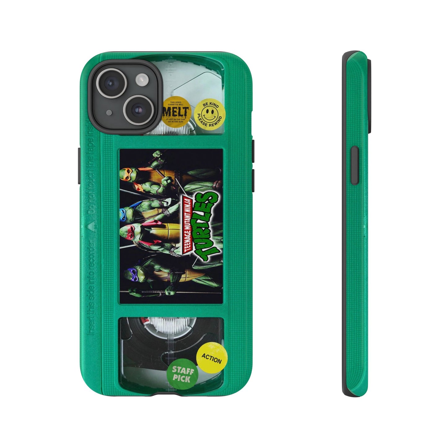 Teenage Turtles Green Impact Resistant VHS Phone Case