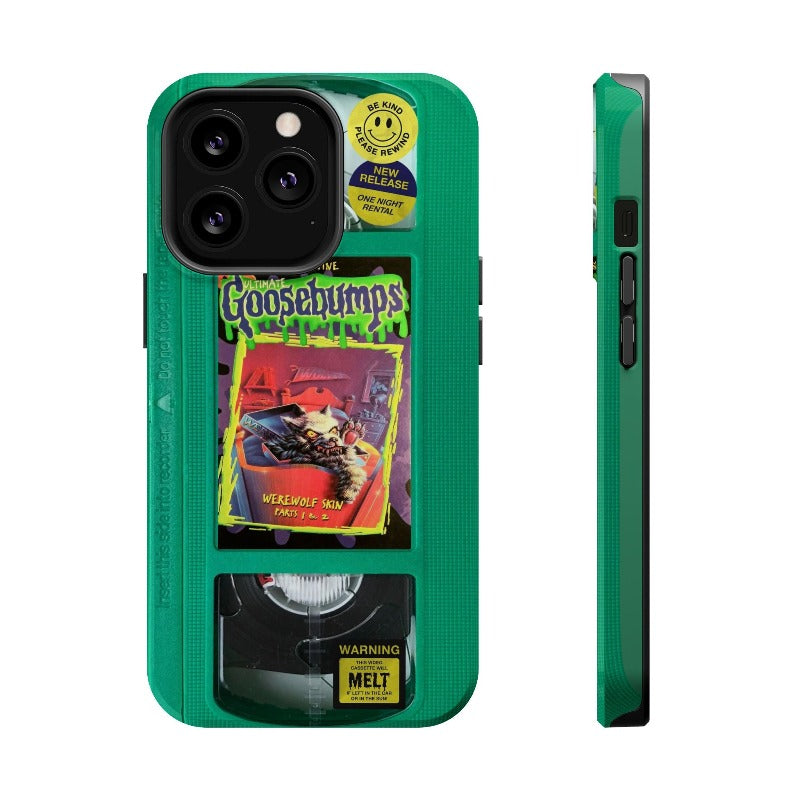 Green Goosebumps MagSafe VHS Phone Case