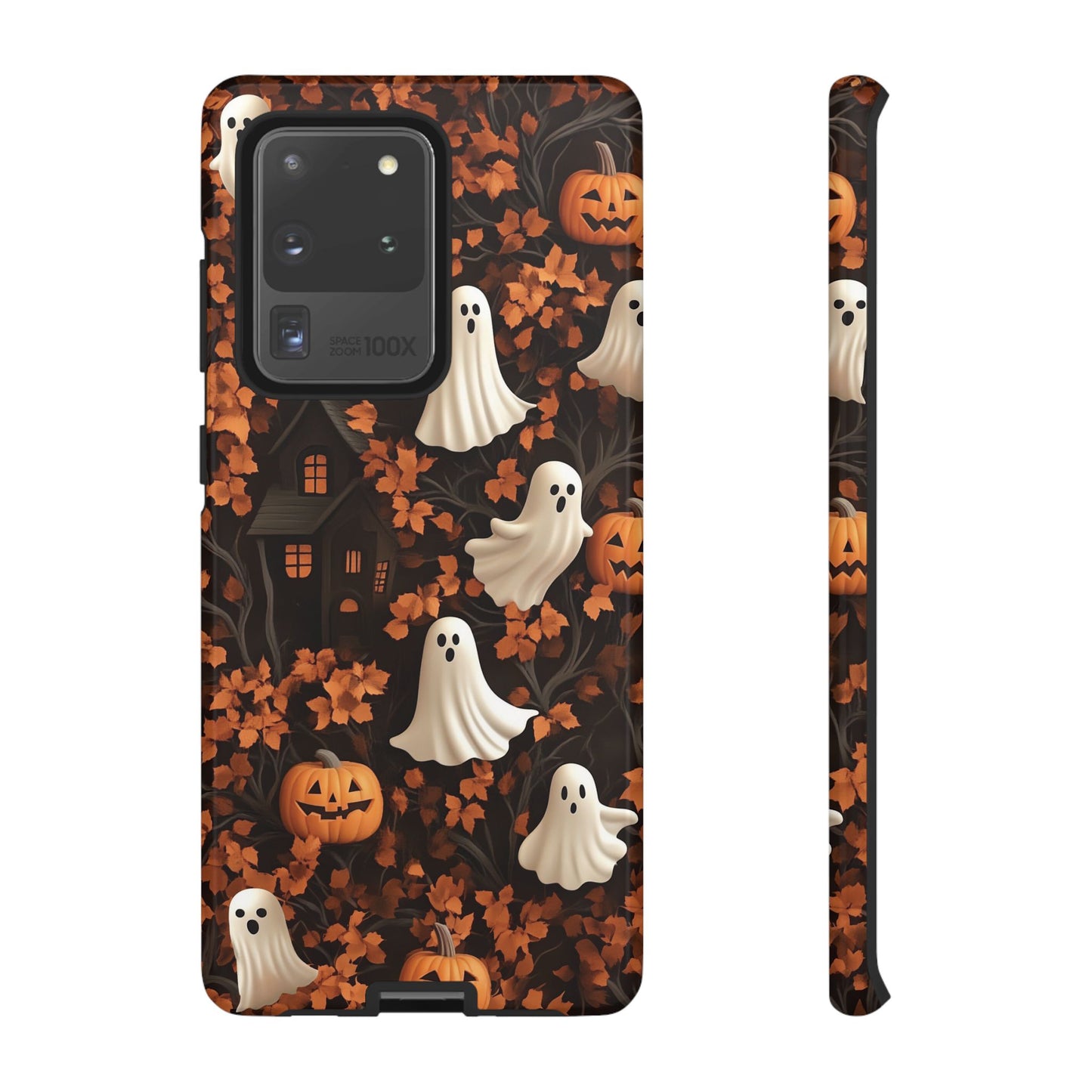 Halloween Ghosts & Autumn Leaves 3D Effect Phone Case