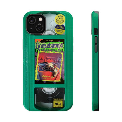 Green Goosebumps MagSafe VHS Phone Case