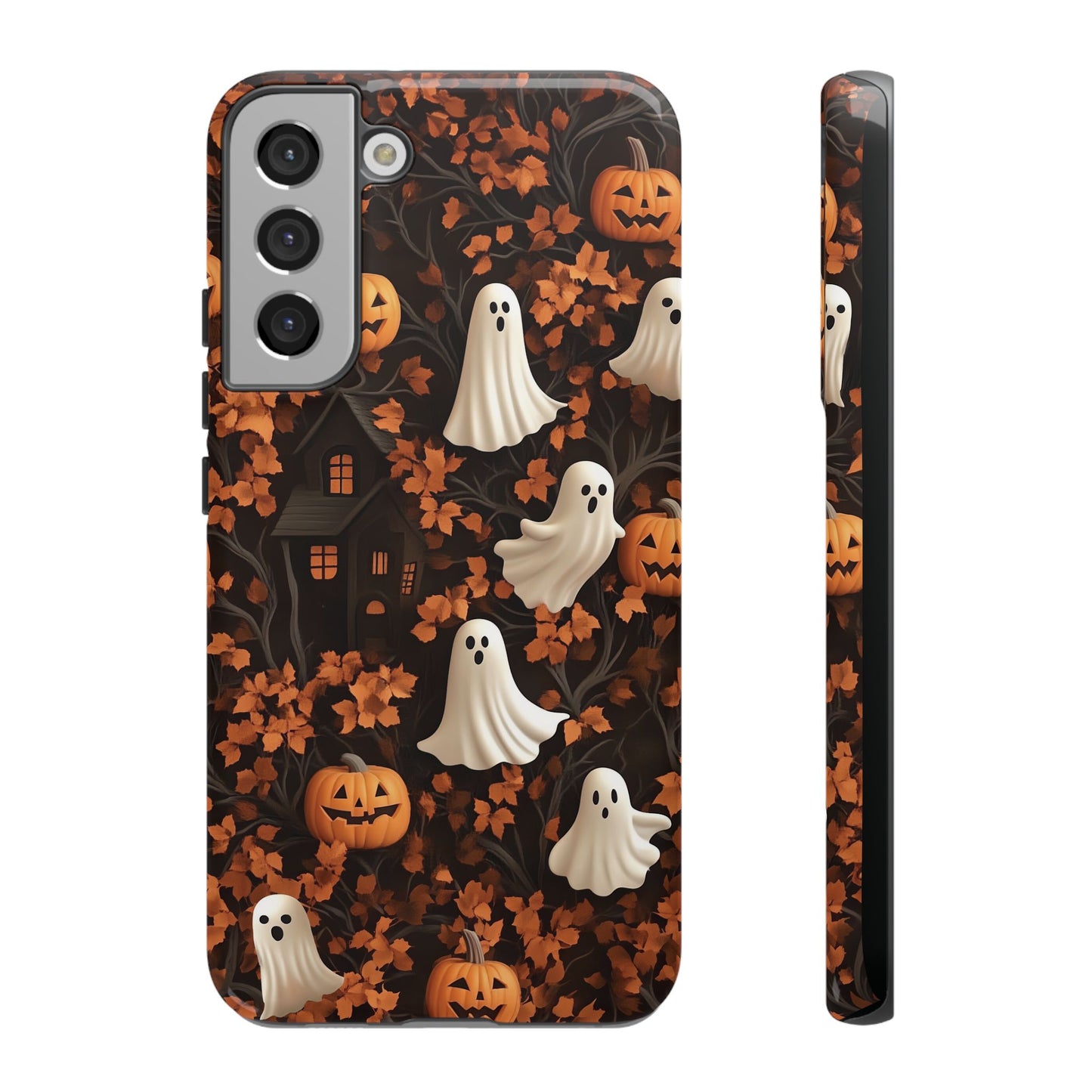 Halloween Ghosts and Leaves 3D Effect Phone Case