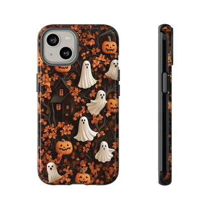 Halloween Ghosts & Autumn Leaves 3D Effect Phone Case