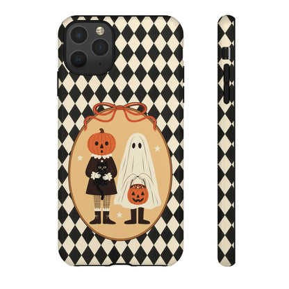 Retro Halloween Harlequin Impact Resistant Phone Case