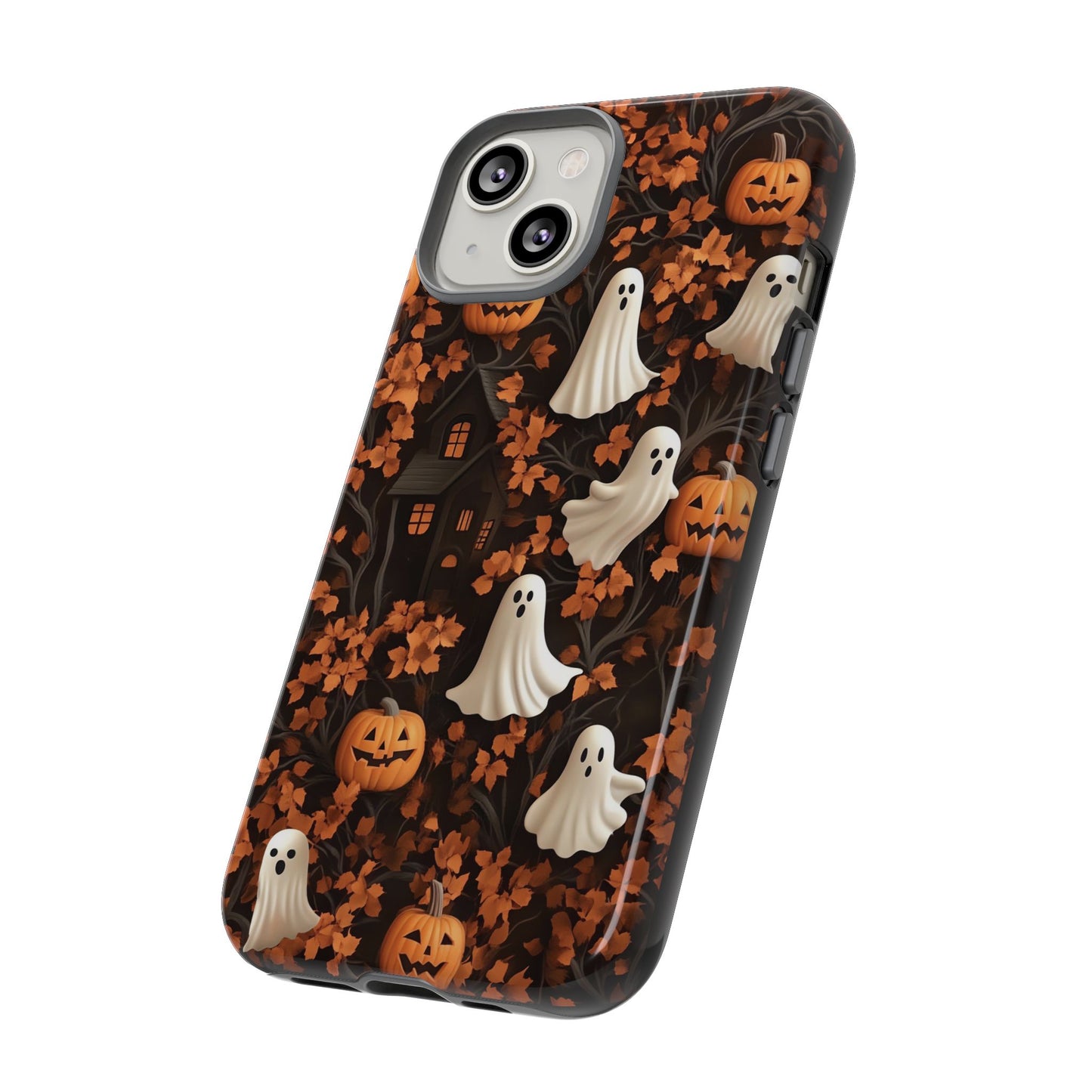 Halloween Ghosts and Leaves 3D Effect Phone Case