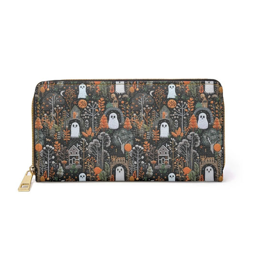 Ghostly House Zipper Wallet