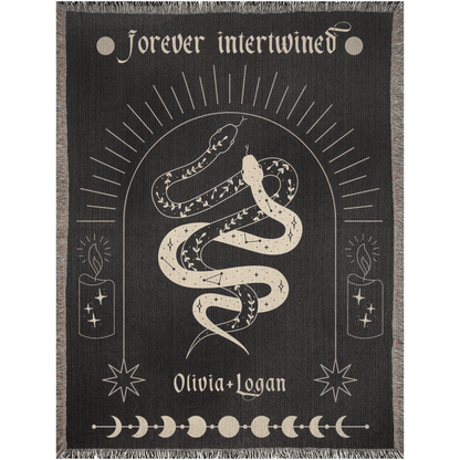 Forever Intertwined Personalized Woven Blanket