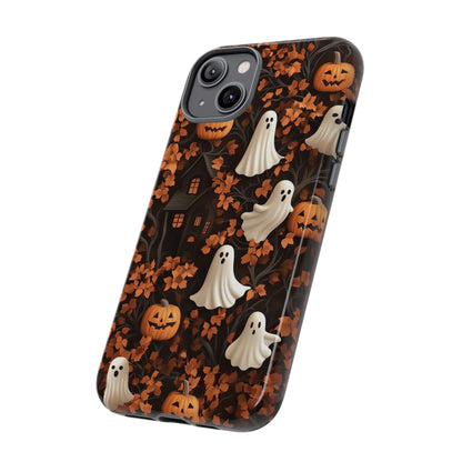 Halloween Ghosts and Leaves 3D Effect Phone Case