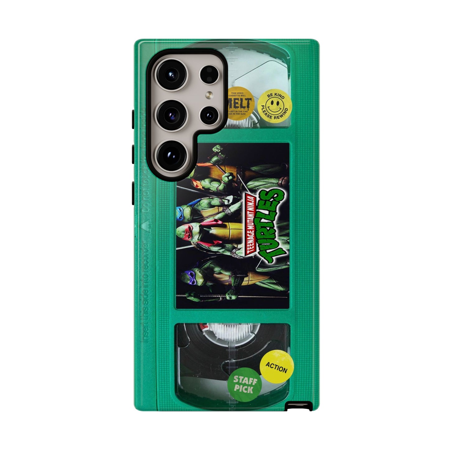 Teenage Turtles Green Impact Resistant VHS Phone Case