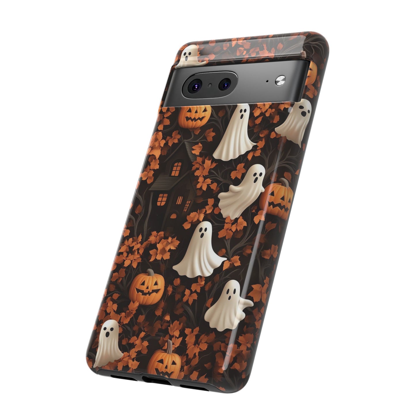 Halloween Ghosts and Leaves 3D Effect Phone Case