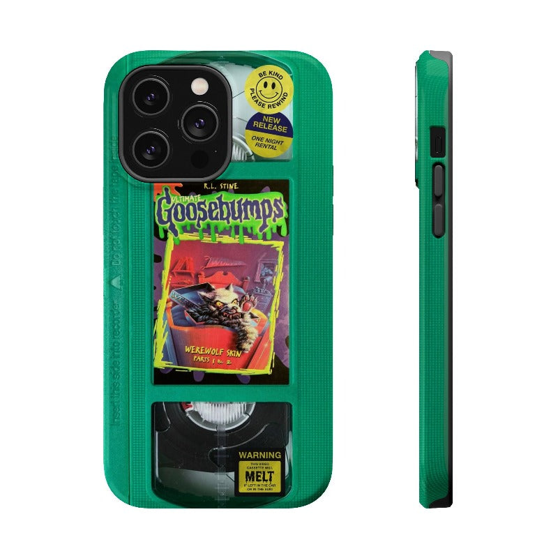 Green Goosebumps MagSafe VHS Phone Case