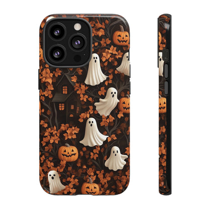 Halloween Ghosts & Autumn Leaves 3D Effect Phone Case