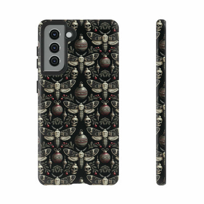 Dark Moth and Skull Holiday Phone Case