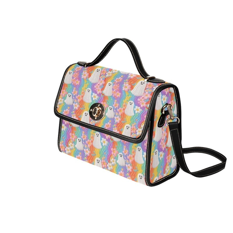 Pastel Rainbow Ghost Satchel Bag