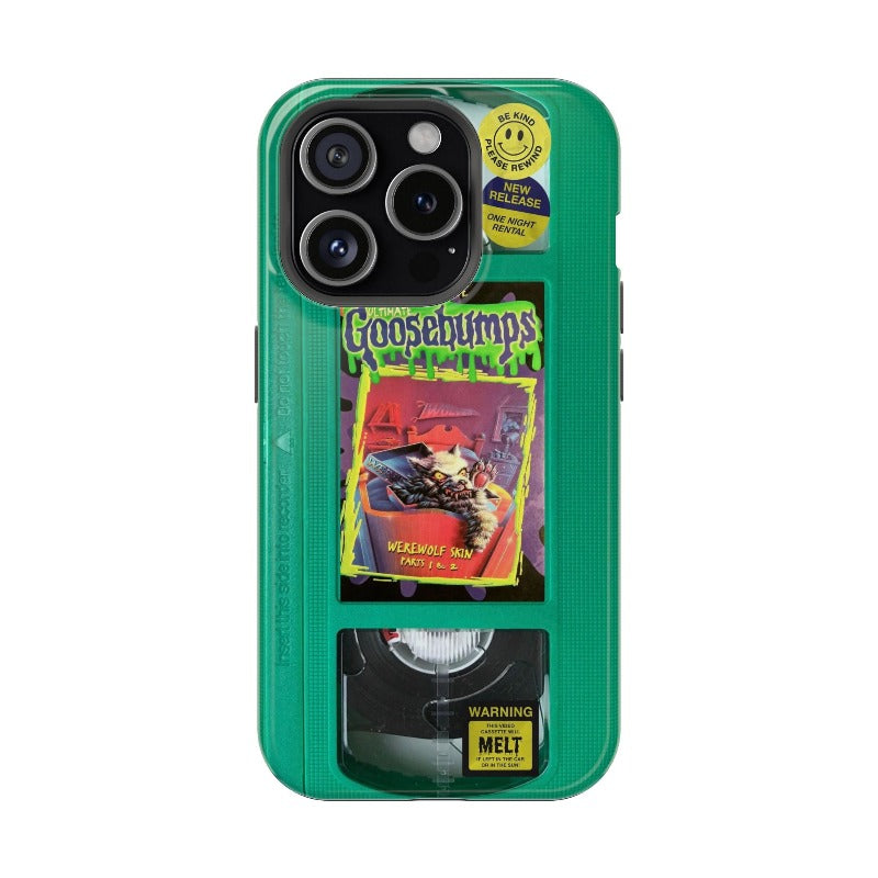 Green Goosebumps MagSafe VHS Phone Case