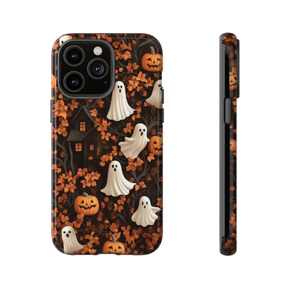 Halloween Ghosts & Autumn Leaves 3D Effect Phone Case