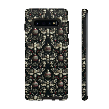 Dark Moth and Skull Holiday Phone Case