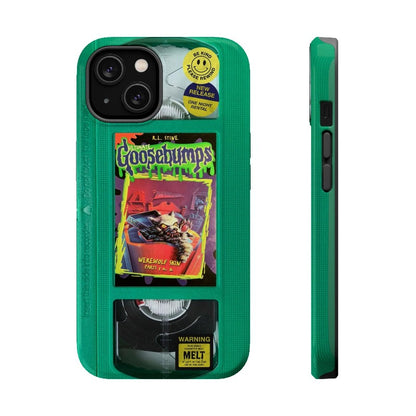 Green Goosebumps MagSafe VHS Phone Case