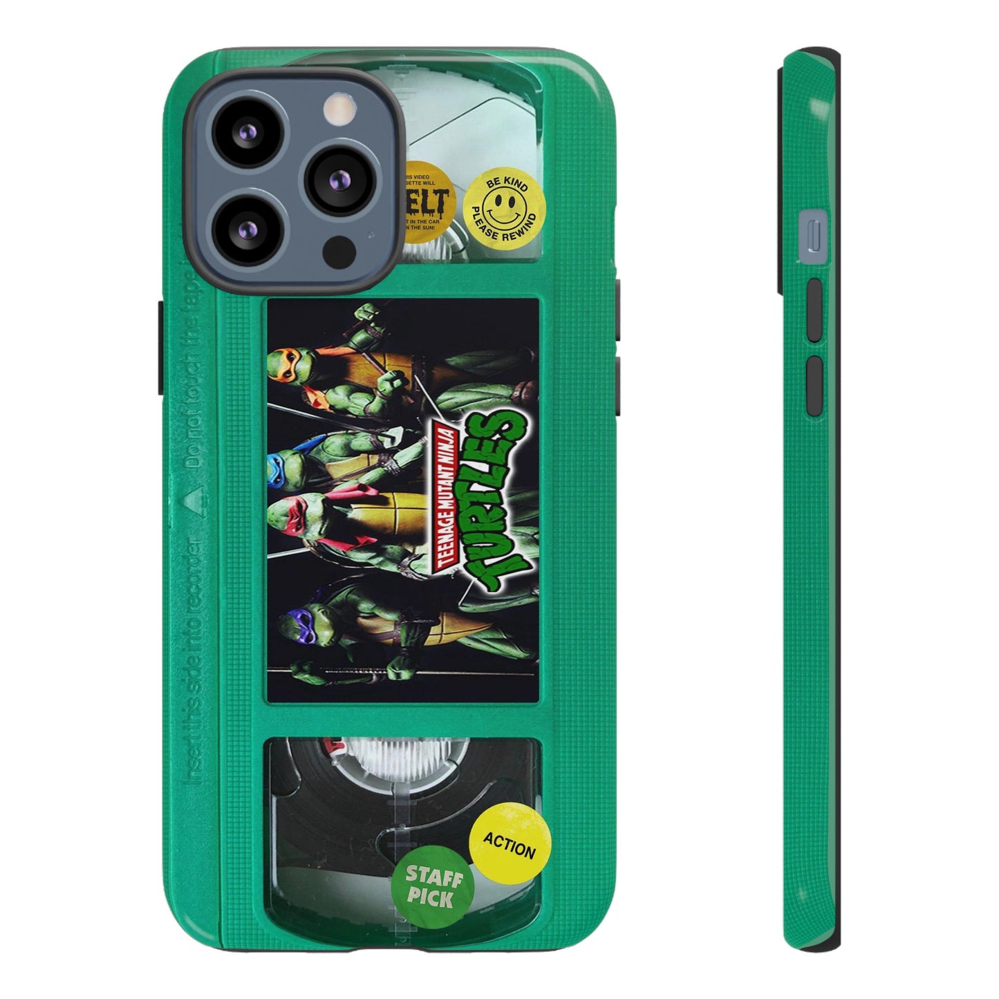 Teenage Turtles Green Impact Resistant VHS Phone Case