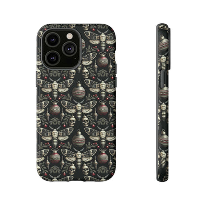 Dark Moth and Skull Holiday Phone Case