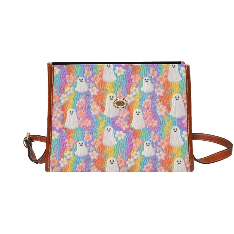 Pastel Rainbow Ghost Satchel Bag