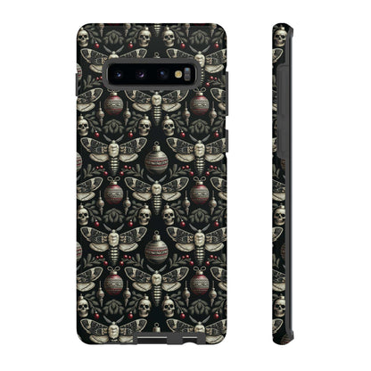 Dark Moth and Skull Holiday Phone Case