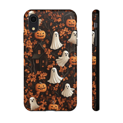 Halloween Ghosts & Autumn Leaves 3D Effect Phone Case