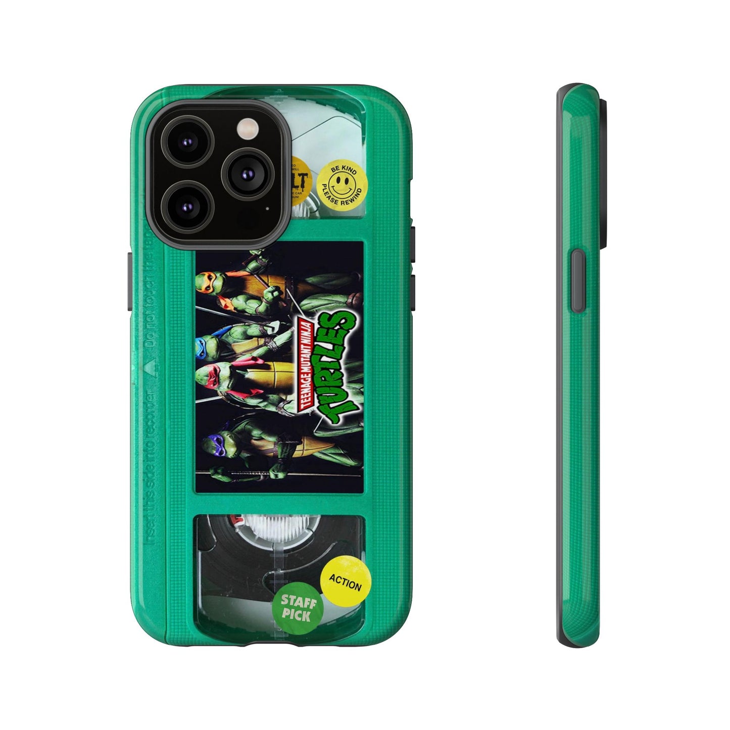 Teenage Turtles Green Impact Resistant VHS Phone Case