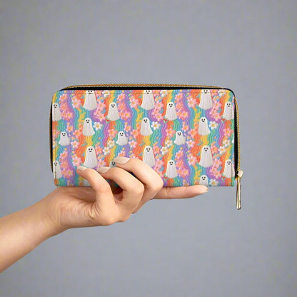 Pastel Ghost Zipper Wallet