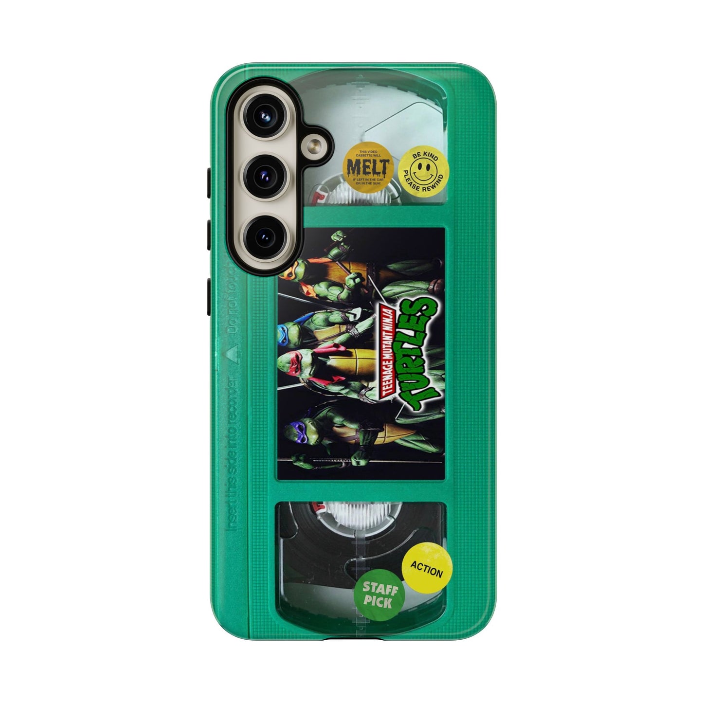 Teenage Turtles Green Impact Resistant VHS Phone Case