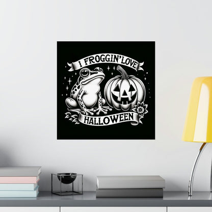 I Froggin' Love Halloween Matte Poster Print