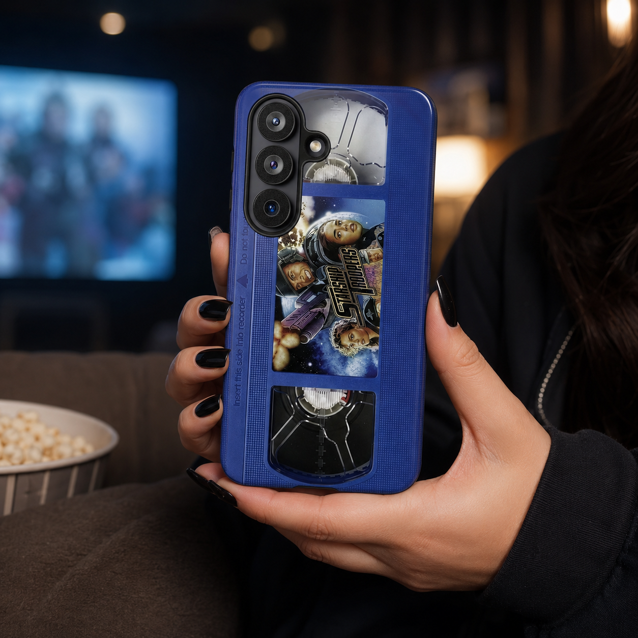 Starship Troopers Blue Impact Resistant VHS Phone Case