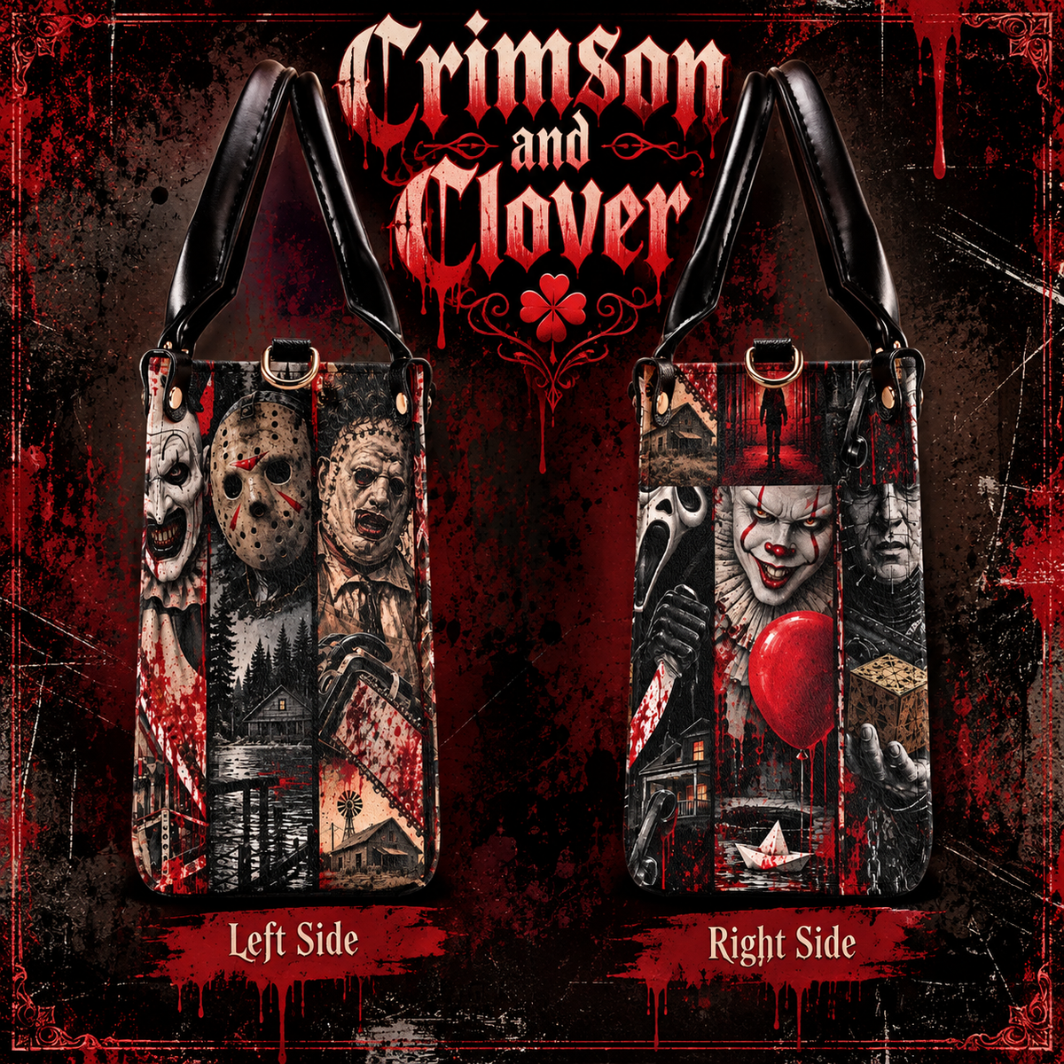 Classic Slasher Collage Handbag