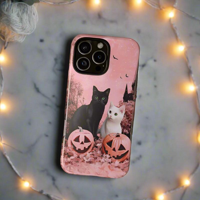 Retro Fall Kitties Impact Resistant Phone Case